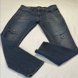 WESTY NOMAD SLIM FIT SUSTAINABLE SIZE 30/30 Men's Blue Distressed Jeans